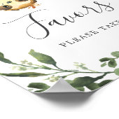 Poster SIGNE DES Favoris Baby shower Sloth (Coin)