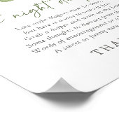 Poster SIGNE DES PLONGEURS DE Baby shower DE Pêche (Coin)