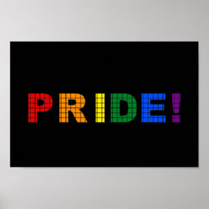 Poster Signe des textes de fierté de LGBT