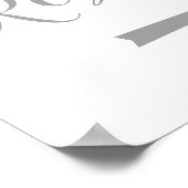 Poster Signe des toilettes en argent - Flèche droite (Coin)