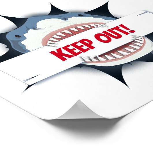 Poster Signe d'exclusion des requins (Coin)