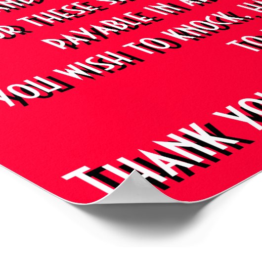 Poster Signe d'invitation (Coin)