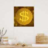 Poster signe dollar (Cuisine)