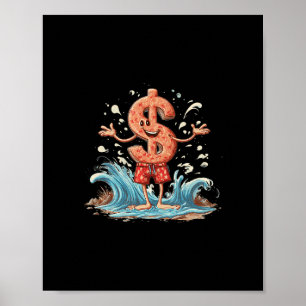 Poster Signe Dollar Incroyable En Vacances Abréviation Po