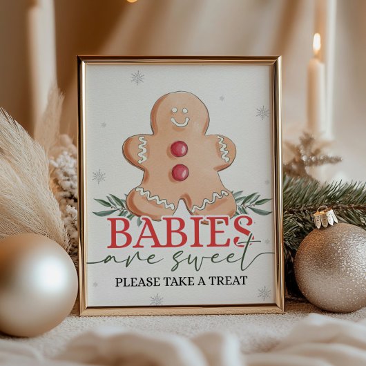 Poster Signe doux pour les bébés de Noël d'hiver