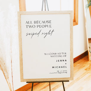 POSTER SIGNE DROITE MINIME DE DEUX PERSONNES ÉPAUTÉE