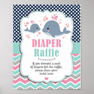 Poster SIGNE DU Baby shower DE LA BALEINE REQUÊTE Nautiqu
