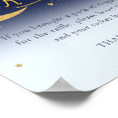 Poster Signe du Baby shower de la couche sur la lune (Coin)