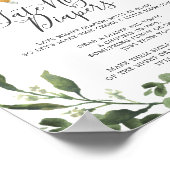 Poster Signe du Baby shower de la fentes couchée (Coin)