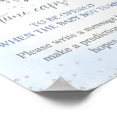 Poster Signe du Baby shower de temps du garçon de la lune (Coin)