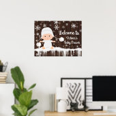 Poster SIGNE DU Baby shower D'Hiver Snowflake (Bureau à domicile)