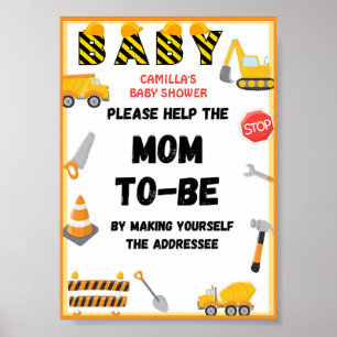 Poster SIGNE DU GROUPE DE CONSTRUCTION, SIGNE Baby shower