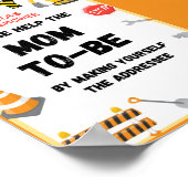 Poster SIGNE DU GROUPE DE CONSTRUCTION, SIGNE Baby shower (Coin)