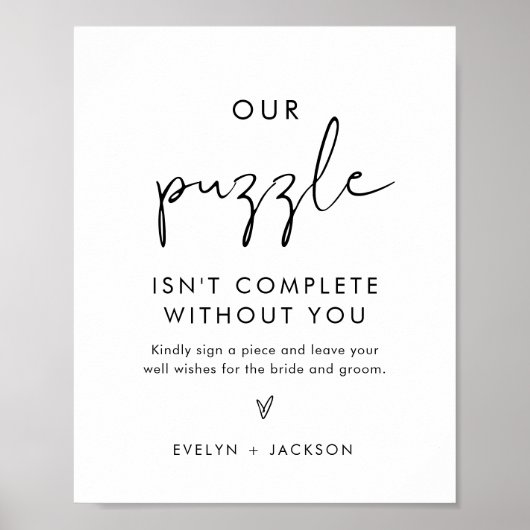 Poster SIGNE DU GUIDE DU Mariage DU Puzzle STELLA (Devant)