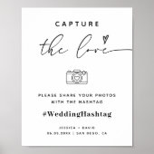 Poster Signe du Hashtag Mariage Amour (Devant)