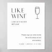 Poster SIGNE DU LIVRE D'HARLOW Wine Bottle Mariage (Devant)
