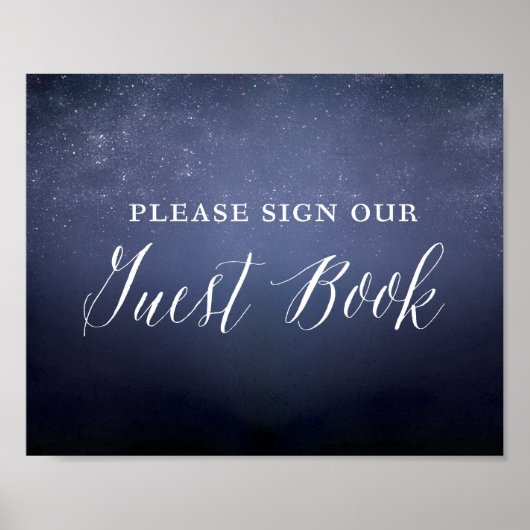 Poster Signe du livre d'hôtes Starry Night Sky Celestia M (Devant)