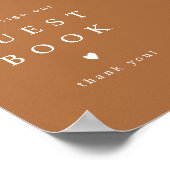 Poster SIGNE DU LIVRE D'INVITATION MIA Boho Terracotta Bu (Coin)