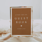 Poster SIGNE DU LIVRE D'INVITATION MIA Boho Terracotta Bu