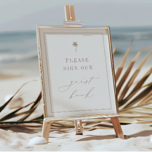 Poster SIGNE DU LIVRE D'INVITATION OASIS Beach