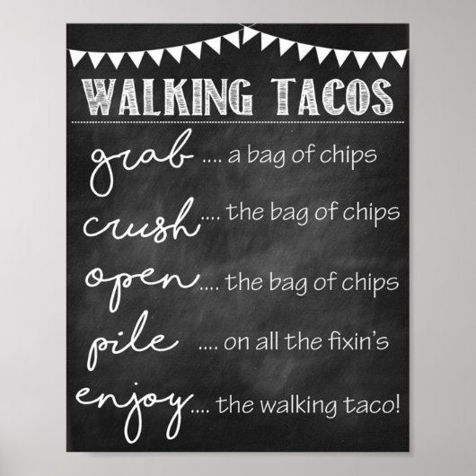 Poster Signe du parti des Tacos (Devant)