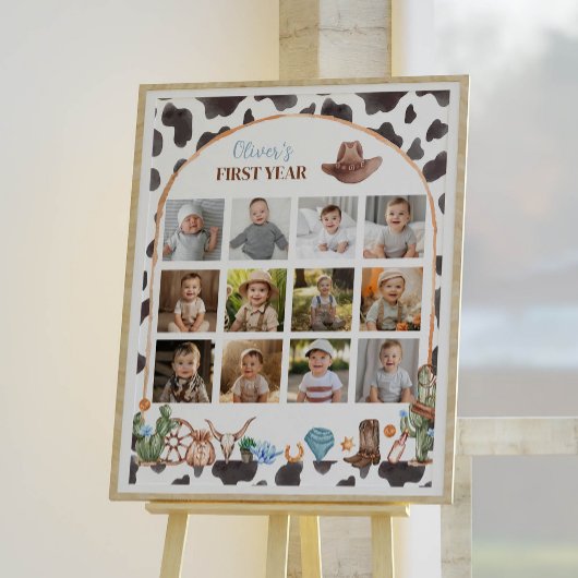 Poster SIGNE DU PREMIER ANNIVERSAIRE DU Cowboy Highland