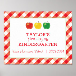 Poster Signe du premier jour de l'école