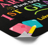 Poster Signe du premier jour de l'école primaire - 1ère f (Coin)