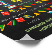 Poster SIGNE DU PREMIER JOUR FILLE, noir & couleurs (Coin)