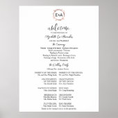 Poster Signe du programme de cérémonie de Mariage monogra (Devant)