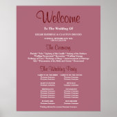 Poster SIGNE DU PROGRAMME DE Cérémonie simple Mariage de  (Devant)