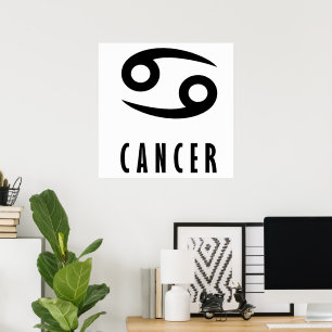 Poster signe du zodiaque du cancer