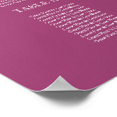 Poster SIGNE Élégant Mariage Cassis (Coin)