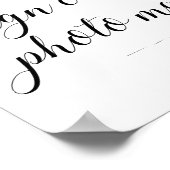 Poster Signe Élégant Notre Signe Mariage Photo Mat (Coin)