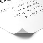 Poster Signe Élégant Signe Mariage Coeur (Coin)