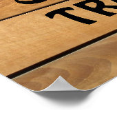 POSTER SIGNE EN BOIS RUSTIQUE DU TRAILER SUCRÉ (Coin)