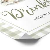 Poster SIGNE En vichy Baby shower Mallard Duck Boissons (Coin)