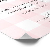 Poster SIGNE En vichy Favoris rose (Coin)