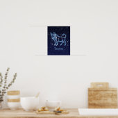 Poster Signe et constellation du Taurus Zodiac (Cuisine)