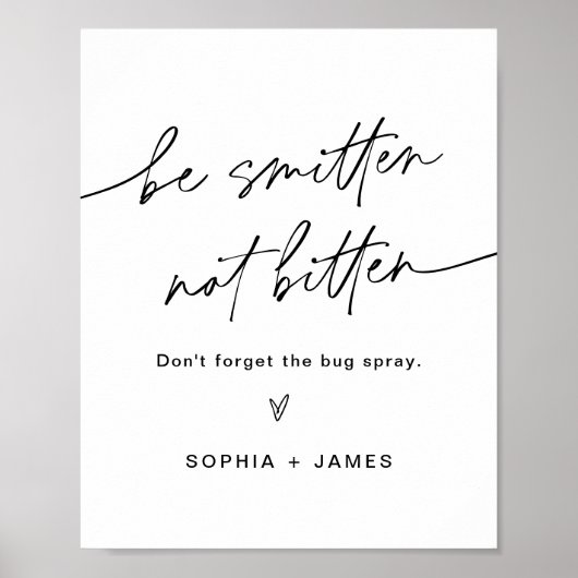 Poster SIGNE EVERLEIGH Be Smitten Not Bitten Bug Spray (Devant)