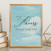 Poster Signe Faveur Baby shower Cloud Ciel Bleu