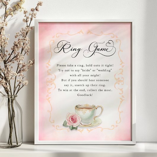 Poster Signe Fête des mariées - Thé de fête