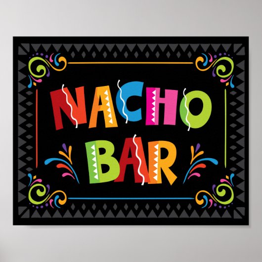 Poster Signe Fiesta NACHO BAR Party Imprimer (Devant)