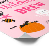 Poster SIGNE Filles Pink Orange Halloween (Coin)