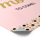 Poster Signe fin rose du script S’more Confetti (Coin)