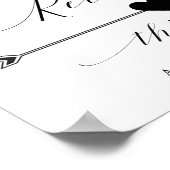 Poster Signe Flèche du script de réception de mariage de (Coin)