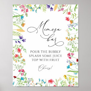 Poster SIGNE fleur sauvage DE BOISSONS DE LA BARRE Mimosa