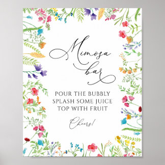 Poster SIGNE fleur sauvage DE BOISSONS DE LA BARRE Mimosa