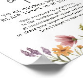 Poster Signe Fleur sauvage du printemps Heure de l'annive (Coin)