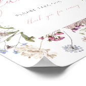 Poster SIGNE fleur sauvage Faveur Mariage Baby shower Flo (Coin)